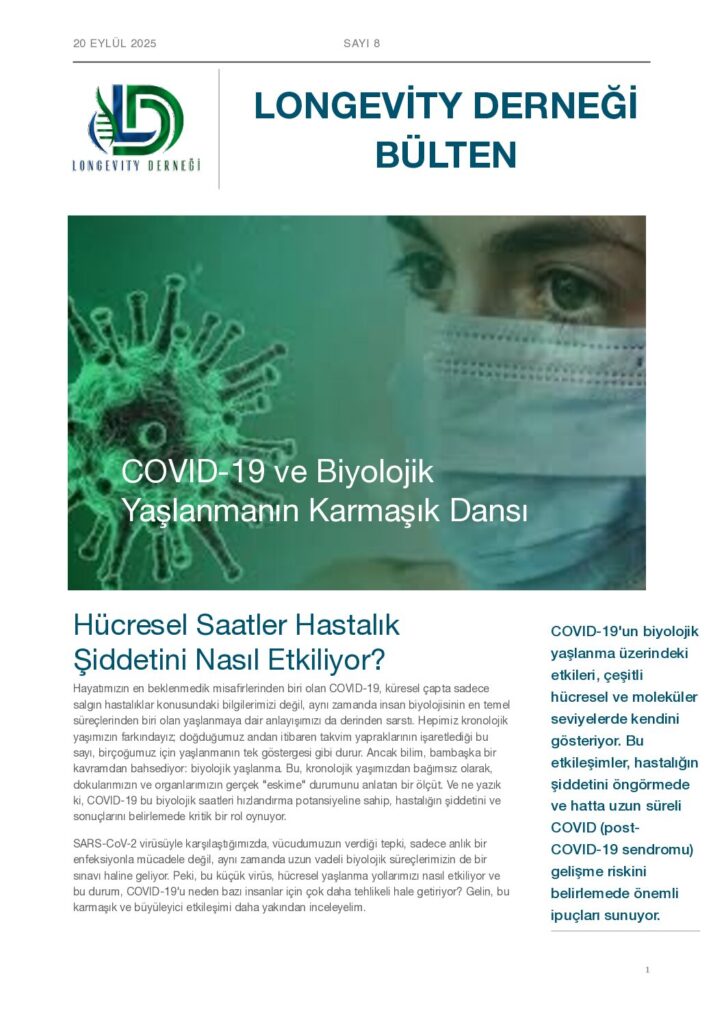 LONGEVİTY DERNEĞİ BÜLTEN Eylül 2025